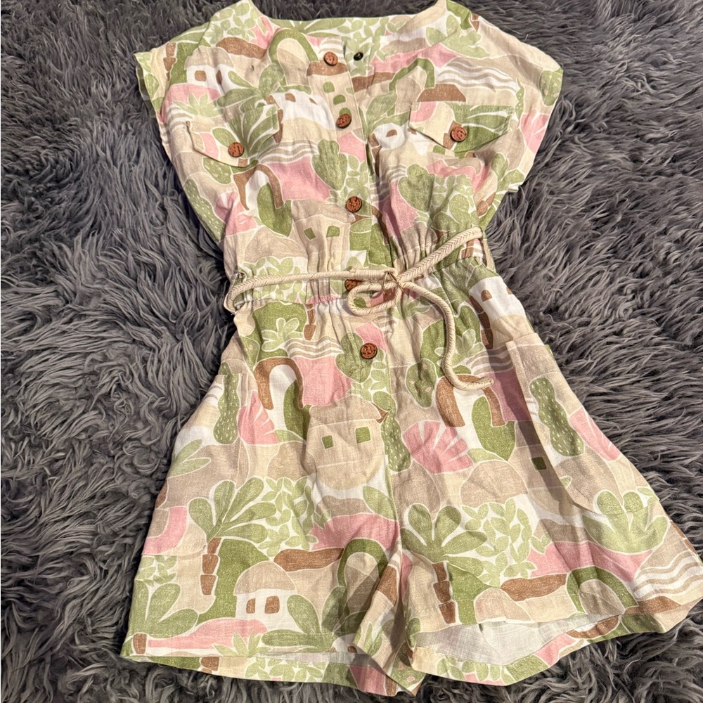 Mayoral Floral Print Romper